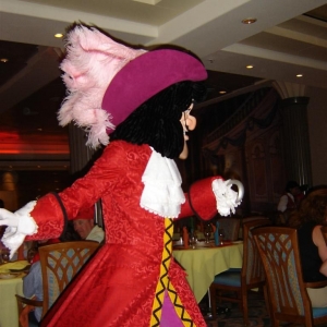 Captain Hook on his way to the deck party