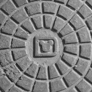 Detail of manhole cover