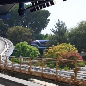 Monorail Blue leaving Tomorrowland Station