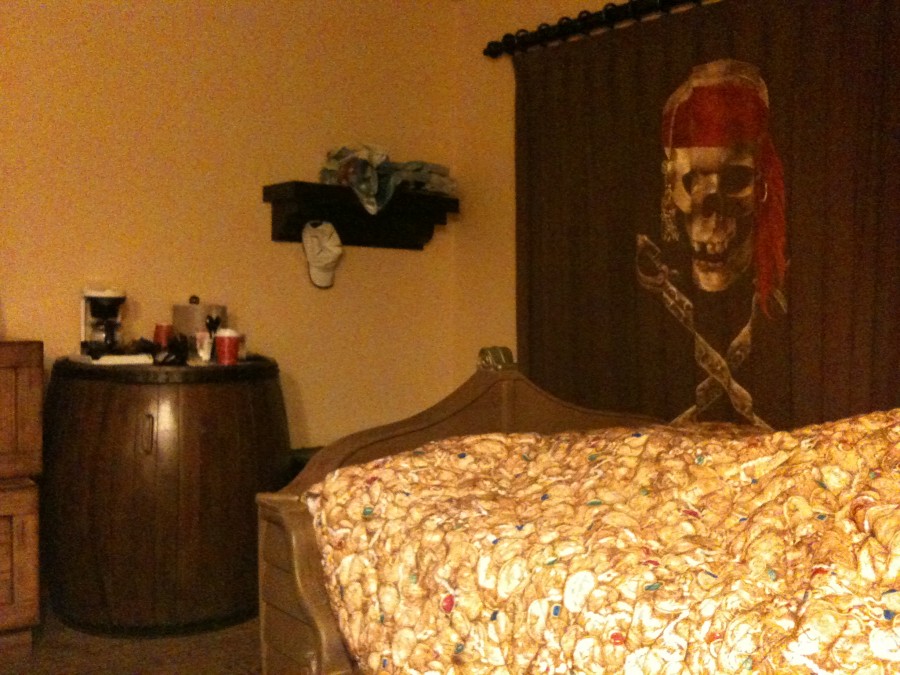 CBR Pirate Curtain, Shelf, and Coffee Pot