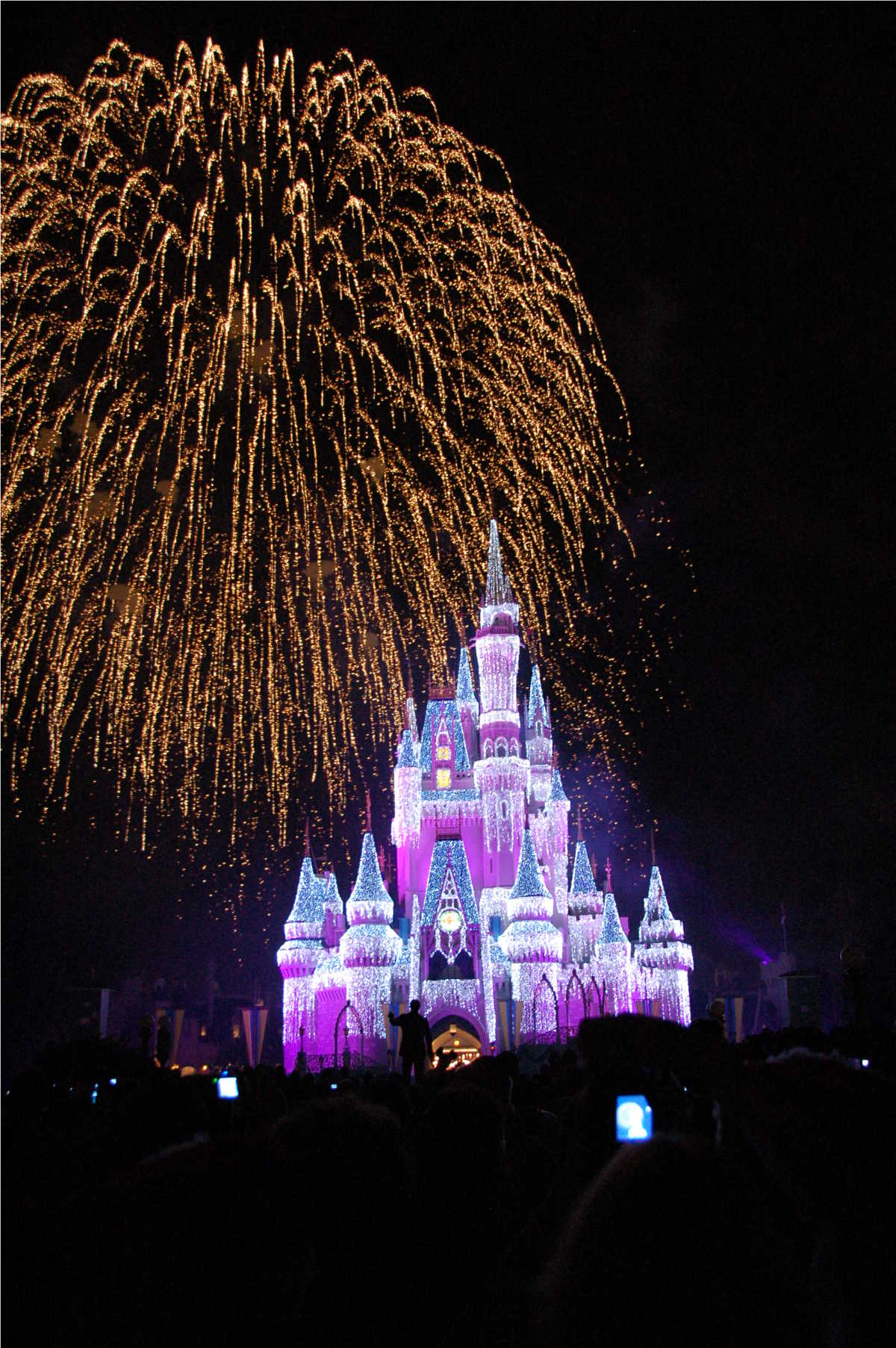 Holiday Castle During Wishes