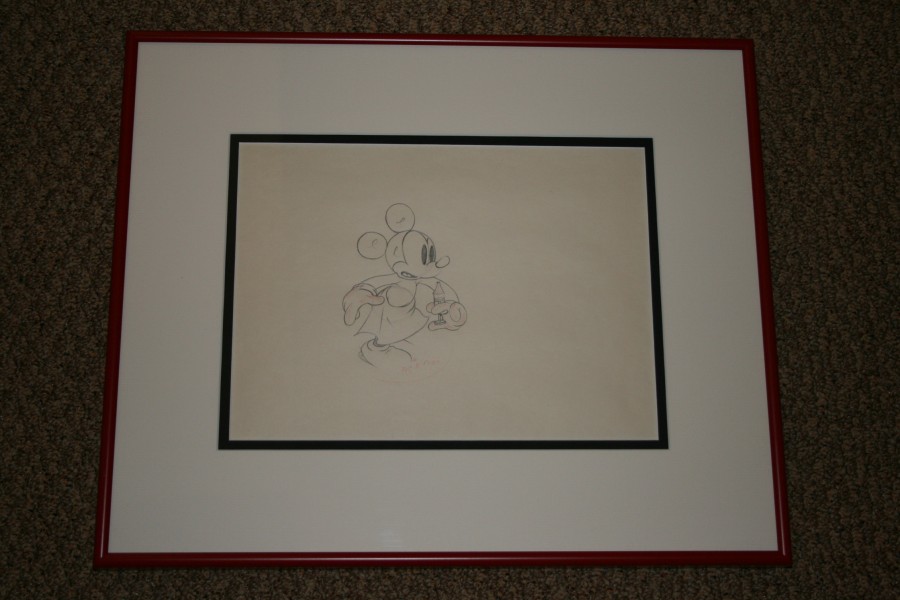Mickey Mouse - The Worm Turns - 1937 Original Production Drawing