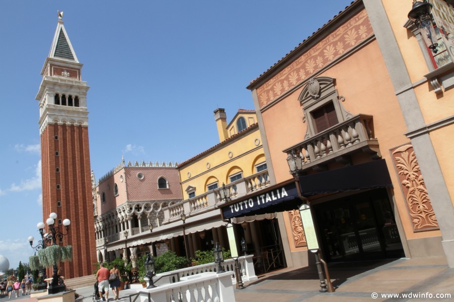 Tutto Italia Ristorante Menu - EPCOT World Showcase