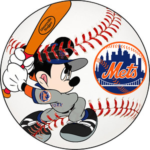 Mickey Mouse NY Mets Baseball  Ny mets baseball, Mets baseball, Mets