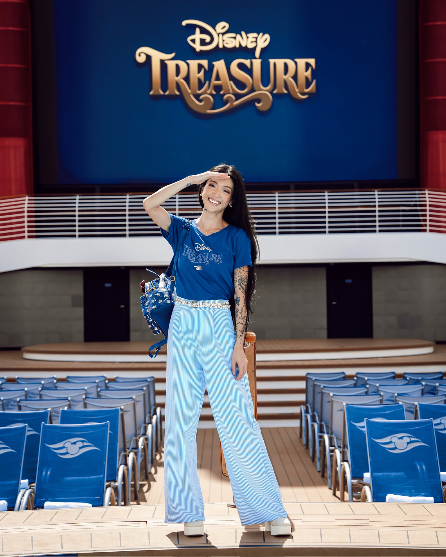 Michelle wearing the Disney Treasure Logo Collection  Michelle wearing the Disney Treasure Logo Collection